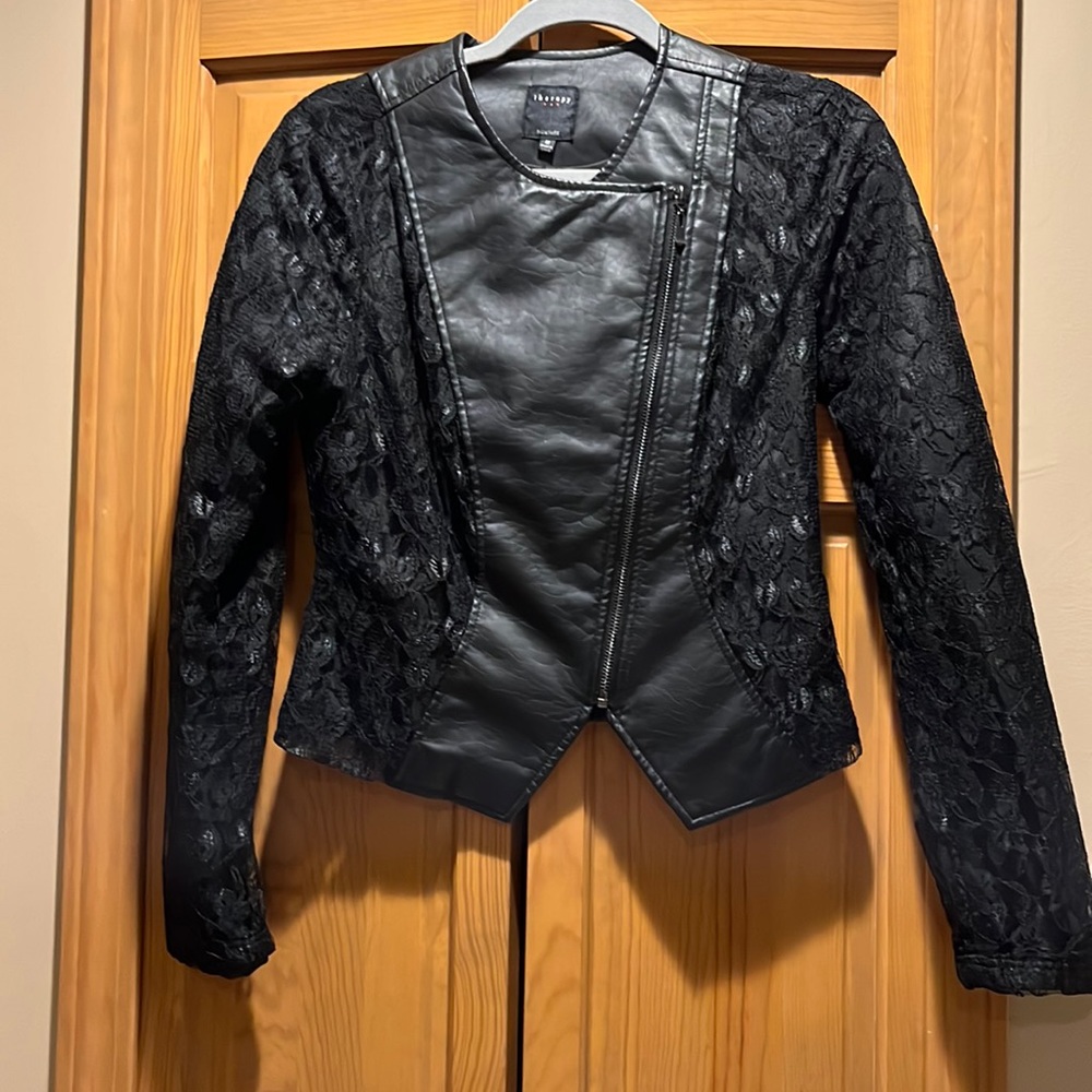 Black Jacket with Lace Sleeves